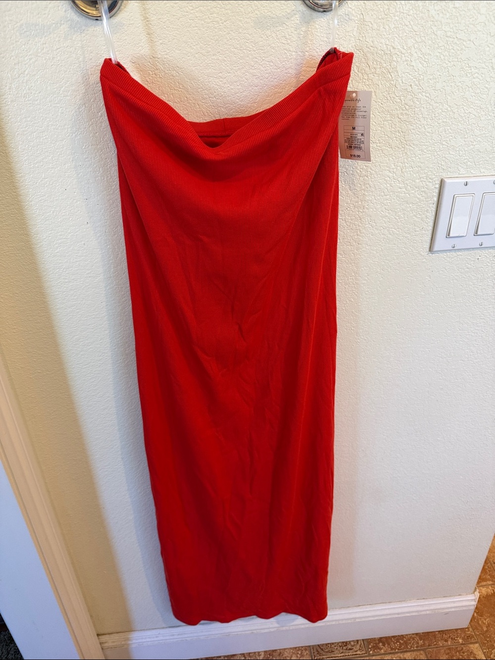 a new day Red Maxi dress - Strapless Tube Style